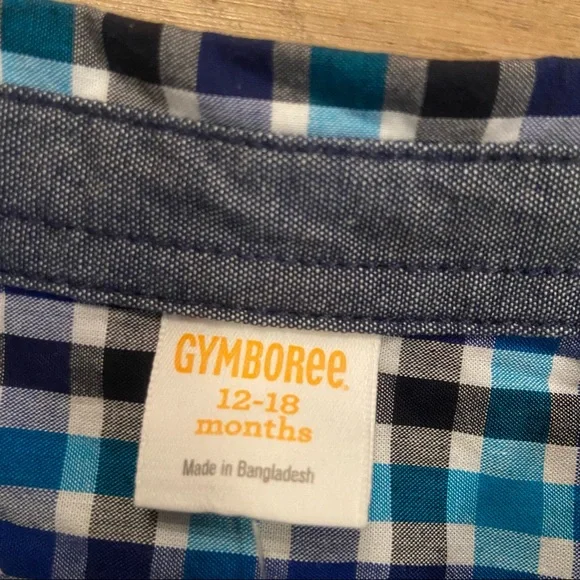 NWT Baby boys long sleeve plaid button up - Picture 8 of 10